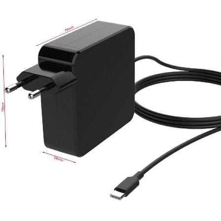 Cargador de Portátil Leotec Notebook 65W Type-C/ 1xUSB Tipo-C/ 65W/ Automático/ Voltaje 5-20V - Imagen 2