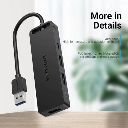 Docking USB 3.0 Vention CHVBB/ 3xUSB/ 1xMicroUSB PD/ 1xLector Tarjetas/ Negro - Imagen 5