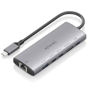 Docking USB Tipo-C Aisens ASUC-6P030-GR/ 1xHDMI 4K/ 1xUSB/ 2xUSB Tipo-C/ 1xRJ45/ 1xUSB Tipo-C PD/ Gris