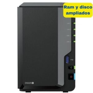 NAS Synology Diskstation DS225+/ 2 Bahías 3.5"- 2.5"/ 6GB DDR4/ 8TB/ Formato Torre